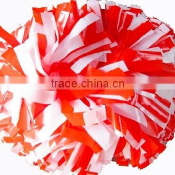 Wet Look Pom Poms: Orange Mix White