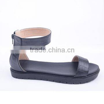 Happy Feet Low Price Wholesale Ladies Platform Zipper up Annulus Ankle Sandals photo-2