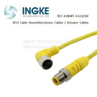 INGKE,RST 4-RKWT 4-633/5M,M12 Cable Assemblies,Sensor Cables / Actuator Cables