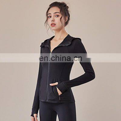 European and American Fall/winter Hooded Sportswear Women Women's Long-sleeved Zipper Tight-fitting Yoga Wear photo-4