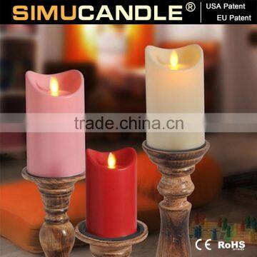 Battery Operated Pillar Shape Flameless Candle, with USA and EU Patent