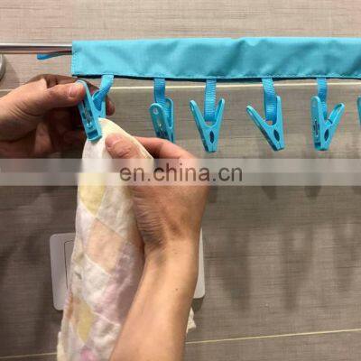 Retractable Clothesline With Clips, Adjustable Elastic Travel Camping Retractable Clothesline photo-3