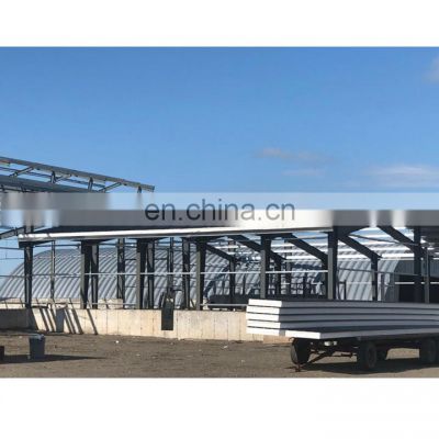 Modern stable projects ready made prefabricated light steel structure frame low cost cowshed