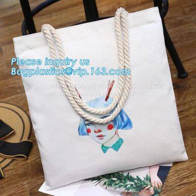 CANVAS TOTE BOAT BAGS, ECO SHOULDER HANDLE HANDY BAGS, SHOPPING SHOPPER GROCERY, LAUNDRY BAGS photo-5