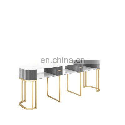Economical Manicure Table And Chair Set Combination Manicure Shop Decoration Marble Modern Simple Manicure Table photo-4