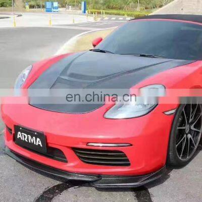 Runde Top Ranking Quality Carbon Fiber Material For Porsche 718 Upgrade ARMA Style Hood Engine Bonnet Hood