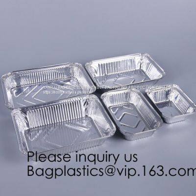 Rectangular Aluminium Foil Food Container, Airlines Fast Food Delivery, Reheating, Baking, Roasting, Meal Prep, to-Go