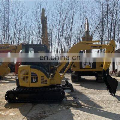 Nice condition komatsu pc55 used excavator mini digging machine for sale