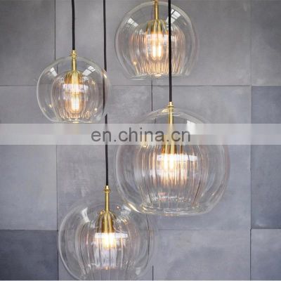 Creative Glass Hanging Lamp Bedroom Bedside Nordic Restaurant Lights Staircase LED Pendant Lights