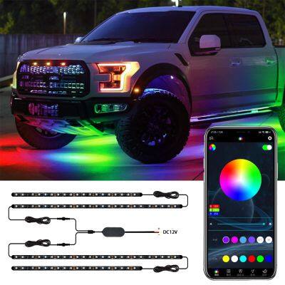 Digital Rgb Waterproof Colorful Car Led Strip Exterior Ambient Lighting for Remote Control Car Underglow Lights photo-4