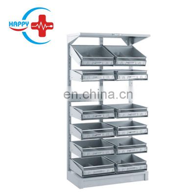 HC-M076 Hot Sale medicine display cabinet / Adjustable double-bucket medicine rack  for pharmacy