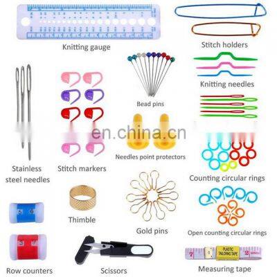DIY 100PCS Aluminum Colorful Knitting Needle Tool Set Crochet Hook Set photo-2