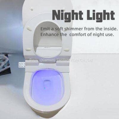 Smart Bidet Toilet With Integrated Dual Flush With Remote Control Elongated One Piece Smart Toilet With Advance Bidet Drying Hot Type Hip Cleaning photo-2