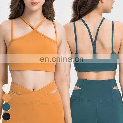 High Quality Breathable Running Wear Strappy Sports Bra Custom Fitness Yoga Top Women High Elastic Skin-Friendly Sports Bra