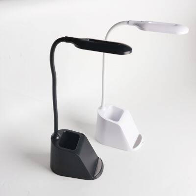 3 in 1 Wireless Phone Charger Pen Cup Holder With Dimmable Lamp for Office