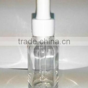 wholesale 15ml clear glass bottle with plastic dropper for essential oil use