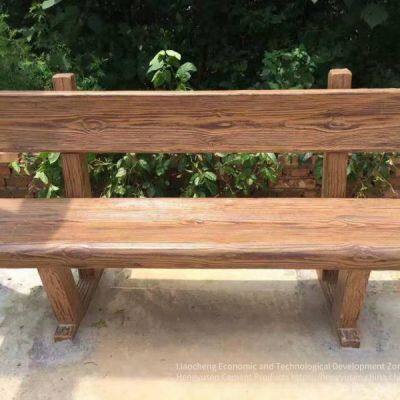 Faux Wood Cement Stools, Cement Faux Wood Seats, and Park Leisure Cement Faux Wood Backrest Seats photo-4