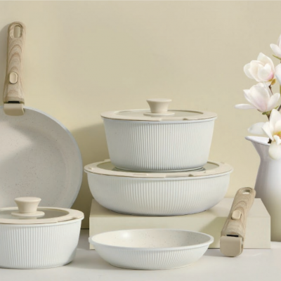 Customized Color Aluminum Nonstick Cookware Set photo-2