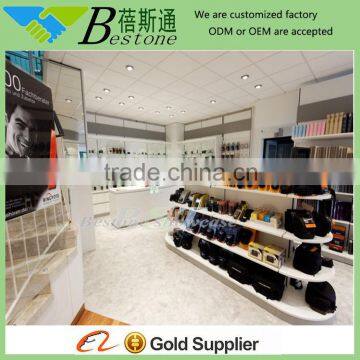 Digital products oval round shelf of computer shop furniture