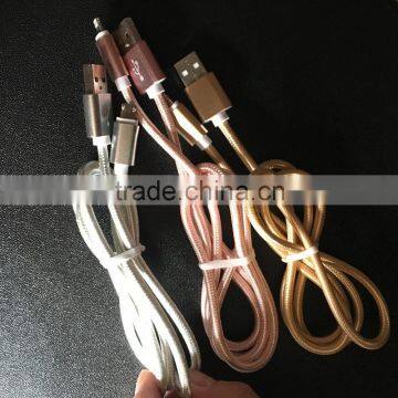 2016 new arrival multi-purpose usb cable LM usb cable 2in1 usb cable one port for iphone and Android