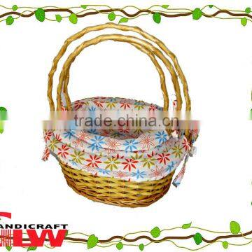 willow wood gift basket,oval gift baskets,chinese food gift basket,set of 3 willow&wood chip baske