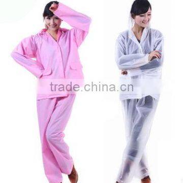 Colorful & Breathable Clear Plastic Rain Suit