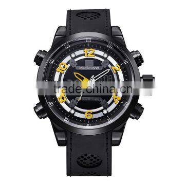 plastic pu MIDDLELAND famous band digital watch japan movt watch manufacturer in Shenzhen