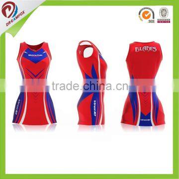 wholesales design cheap sublimation netball dress