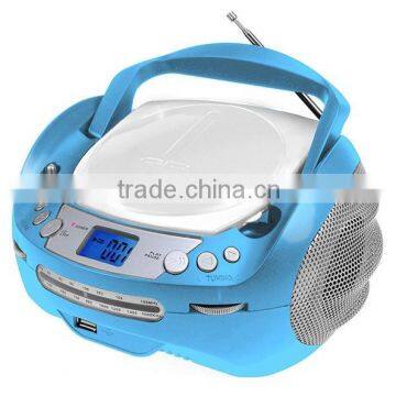 Top Selling Fancy Blue AM FM Radio Portable CD Boombox