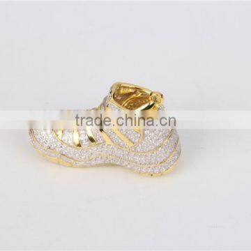 Fashion Jewelry 925 Sterling Silver Sport Jordan Shoe Hip Hop Men's Pendant photo-4