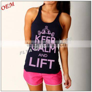 fashionable ladies 100% cotton tank top, sexy ladies tank top with racer back                        
                                                Quality Choice