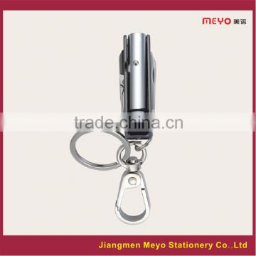 2015 Business Promotional Customized Made Metal Keychain with flashlight,nail files,knife,secissors