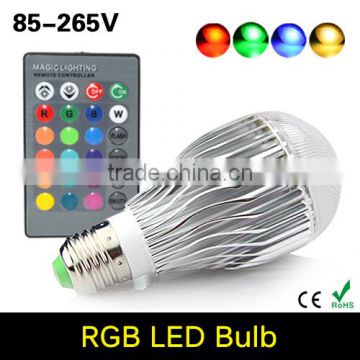 2015 New RGB LED Bulb E27 10W LED Lamp Light Led Spotlight Spot Light 16 Color Changing Dimmable Lampada led AC85-265V 110v 220v