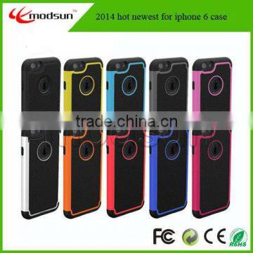 Hot newest Colorful Football Line Waterproof Cases for iphone .fashionable pc + silicone back cover case for iphone 6(I6-P024)