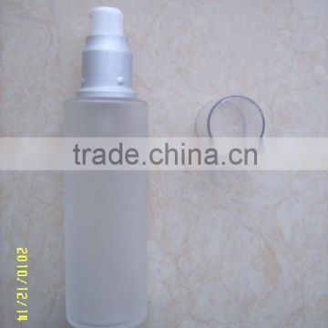 30ml Clear Glass Lotion Bottles w/ Silver Disc Top Caps