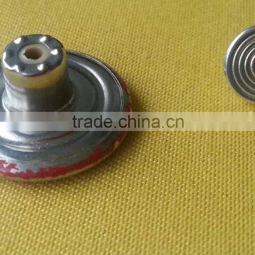 20MM Metal Jeans Tack Button in Silver NF With Red Color Tumbled -- J1545 photo-4