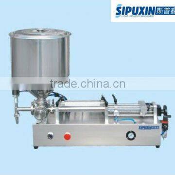 horizontal self-suction pneumatic paste and liquid filling machine