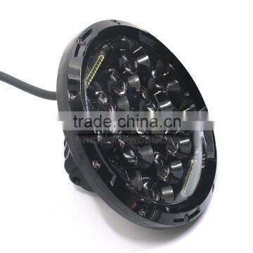 7inch Daymaker LED Projector Headlight With Chrome Round Mounting Extension Trim Bracket Ring for Harley Davidson photo-2