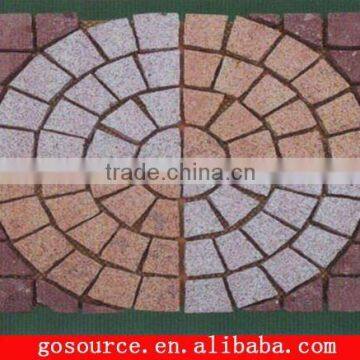 mesh back stone paving