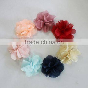 Chic Chiffon Flower-8 Petal Chiffon Shabby Flower Trims Wholesale                        
                                                Quality Choice