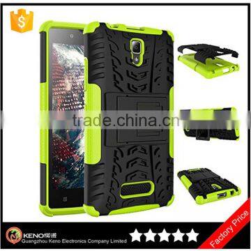 Keno Hybrid Combo Body Armor High Impact Shockproof back Case Cover Defender with Kickstand for Lenovo A2010