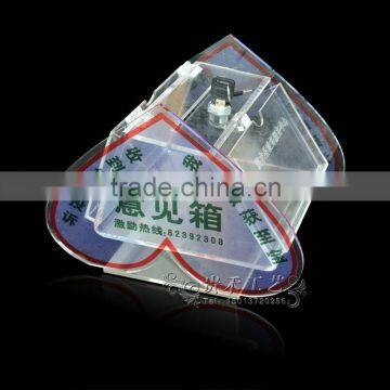 GH-RJ015 Heart Shape High Polished Acrylic Suggestion Box ,modern Acrylic Suggestion Box photo-4