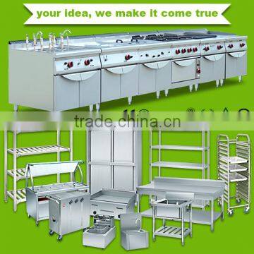 Commercial Stainless Steel Catering Kitchen Euipment/Hotel Restaurant Kitchen Equipment Supplier