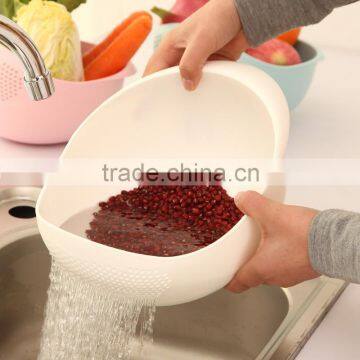 Q021 Wholesale Plastic Rice Washing Basket / Rice Washing Bowl/drain Basket photo-2