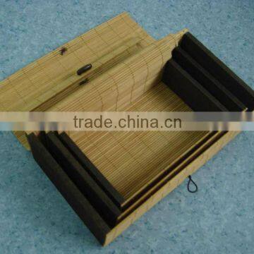 Carbonized Round Bamboo-Made Storage Boxes