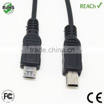 Converter data cord micro usb to mini usb cable