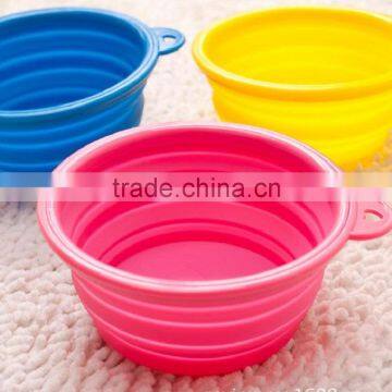 custom folding silicone pet bowl