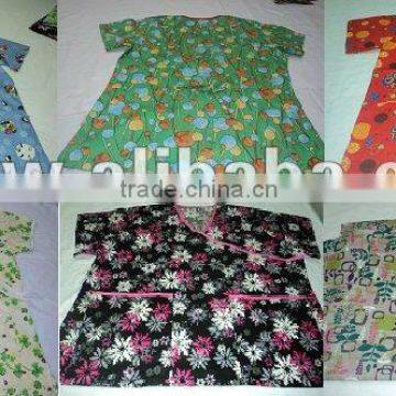 Printed Scrub Tops