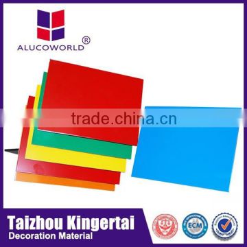 Alucoworld 20 Years Warranty 4mm decorative plastic fire resistant aluminum wall covering