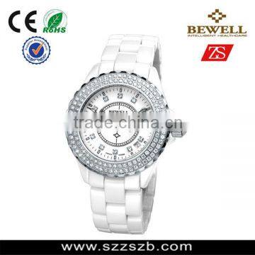 2015 Most popular white lady ceramic watch vogue brand watch